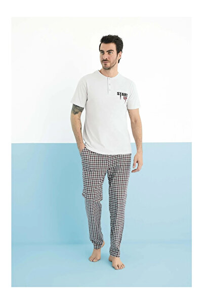 Aydoğan 100% Cotton Men's Short Sleeve Pajama Set Style and Comfort in One