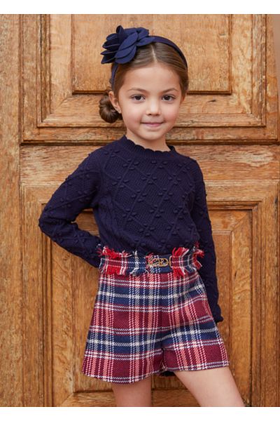 Abel & Lula Abel Lula Girl's Plaid Shorts 5712
