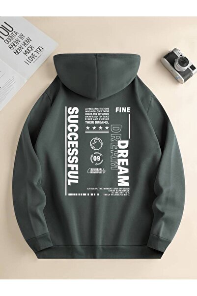 MANCY Unisex Dream Successful Štampano Oversize kroj Zimska 3 niti 100% pamuk...