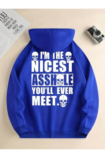 MANCY Hanorac unisex cu glugă, cu imprimeu cu craniu, supradimensionat, de ia...