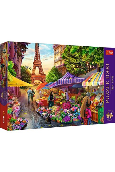 Evelise PUZZLE TREFL 1000 PREMIUM PLUS TEA TIME PIATA DE FLORI