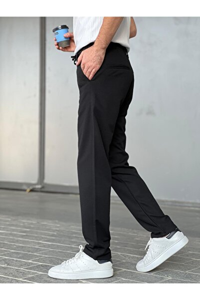 wamoss Yeni Sezon Slim Fit Kemerli ve Lastikli Cassual Pantolon ip11