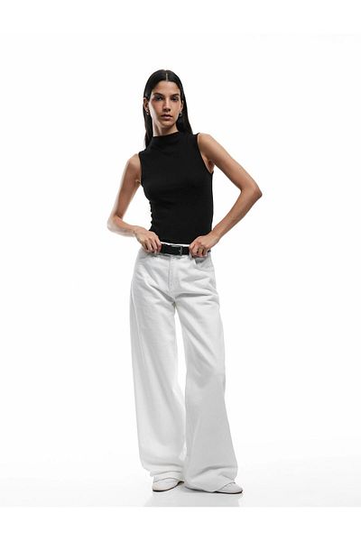 Koton Bluză modală fără mâneci de bază, slim fit, cu guler ridicat (AW 25)