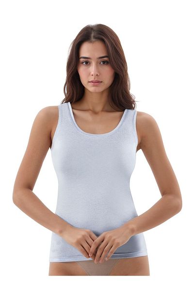 QKK Women's Modal Cotton Lycra Extra Piping Thick Strap 2-Piece Undershirt Q6K6K0T3Ka