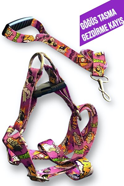 Angelapets Köpek Tasması ( Göğüs Tasması ) Gezdirme Kayışı Set Peluş Oyuncaklı