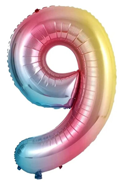 Baloncu Dükkanı بالون فويل ملون لعمر 9 سنوات 34 بوصة (76-82 سم)
