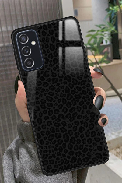 Snacase Samsung Galaxy M52 Uyumlu Leopar Tasarımlı Glossy Premium Kılıf