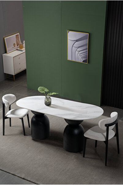 ARELSA CONCEPT KUM SAATİ MERMER MASA&SANDALYE TAKIMI