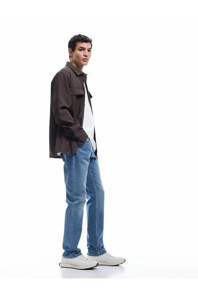 Koton Cotton Regular Waist Straight Fit Jean Trousers - Mark Jean (Ss 25)