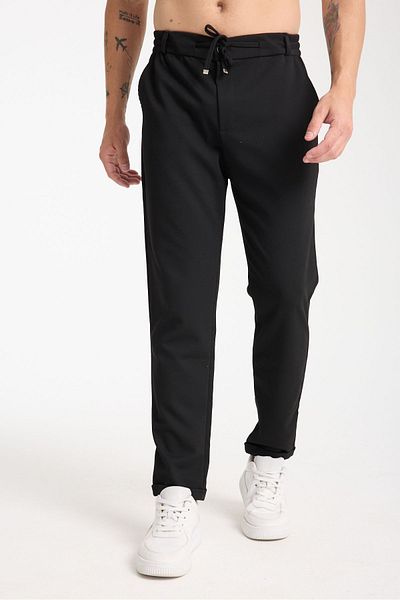 wamoss New Season Slim Fit Belted and Elastic Casual Drawstring Trousers Ip1
