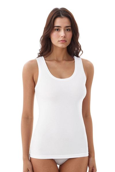 QKK Women's Modal Cotton Lycra Extra Piping Thick Strap 3-Piece Undershirt Q6K6K0T3Ka