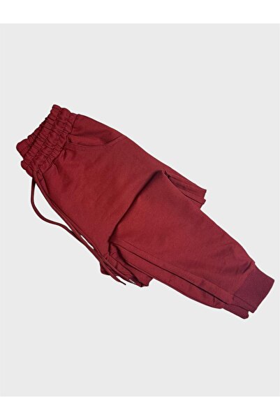 ALİŞ KİDS Σετ αθλητική φόρμα για αγόρια βαμβακερή μπορντό με κουκούλα και τσέπη με φερμουάρ Κατάλληλο για το σχολείο