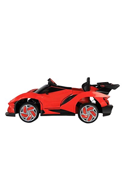 Fab N Funky Stylish Red Ride On Car for Kids, LED Lights & Music, Durable Remote Control Vehicle, 3+ Years
