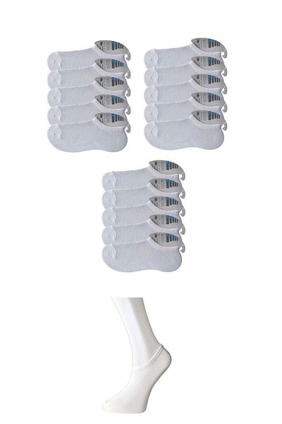 PRATİKOBA White Men's Invisible Socks 15 pairs