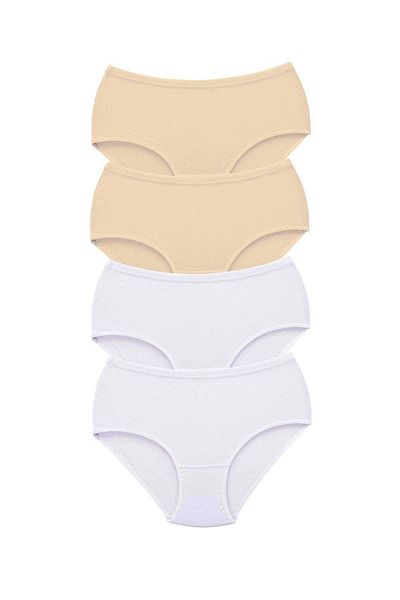 PRATİKOBA 4 Pieces Tutku Women's High Waist Bato Thick Rubber Panties S9