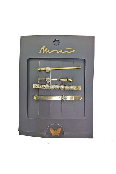 craftbaskitasarim Gold Color Pearl Combination Side Buckle