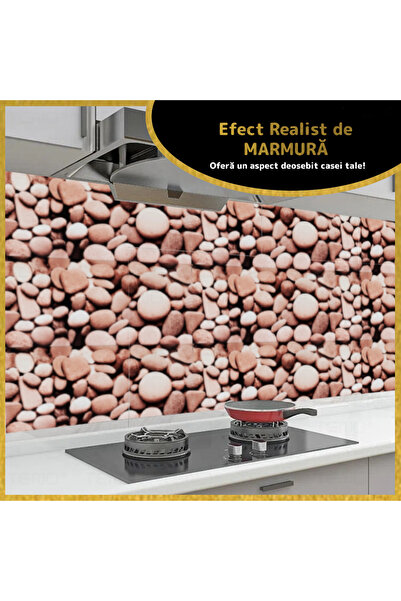 Teno Set of 90x Premium 3D Teno® Marble Wallpaper, coverage area 16.2 sq m, 30x60 cm, brown