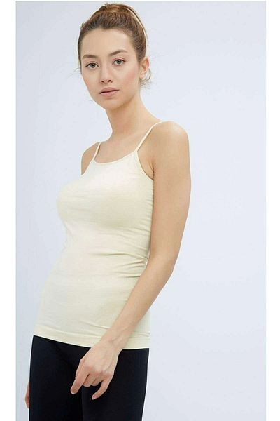 PRATİKOBA Elite Life Women's Rope Strap Non-Marking Long Skin Undershirt 846