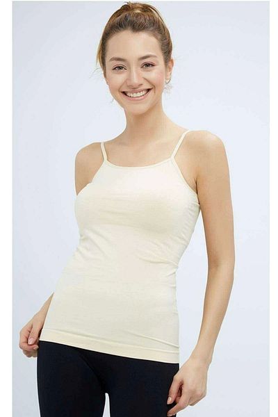 PRATİKOBA Elite Life Women's Rope Strap Non-Marking Long Skin Undershirt 846