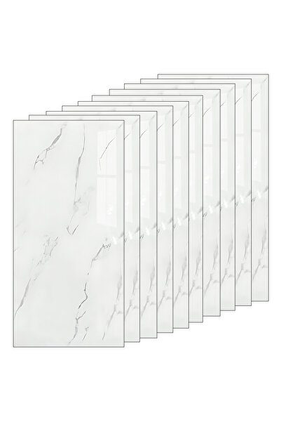 Teno Set 100x Tapet Marmura Premium 3D Teno®, suprafata acoperire 18 mp, 30x60 cm, alb perlat