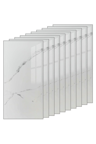 Teno Set 100x Tapet Marmura Premium 3D Teno®, suprafata acoperire 18 mp, 30x60 cm, alb