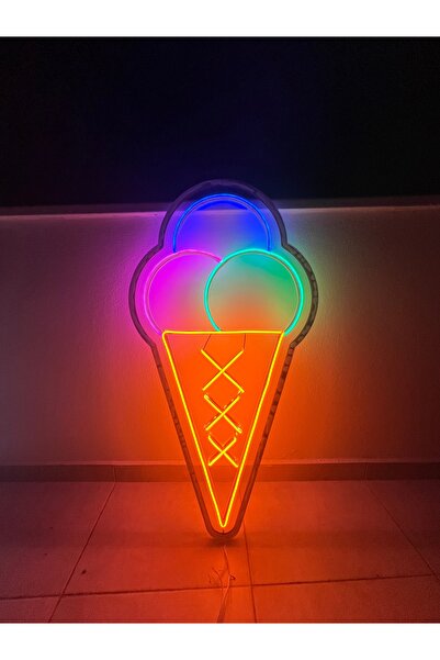 Dondurma Neon led tablo Dev dondurma tablo