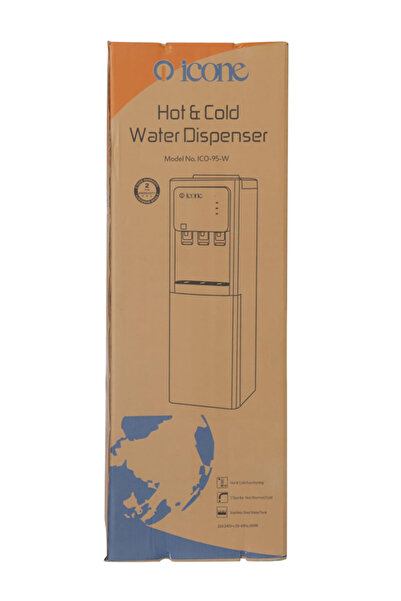 Icon ICON ICO-95-W Stainless Steel Stand Water Dispenser, White
