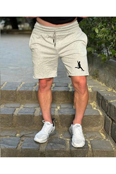 Le Vion Erkek 2 İplik Baskılı Spor Fit Şort