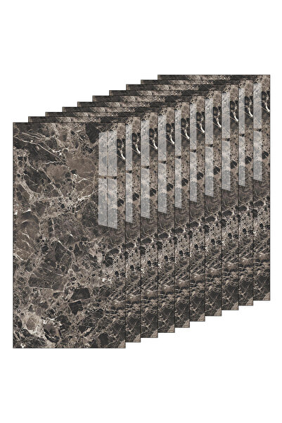 Teno Set 80x Tapet Marmura Premium 3D Teno®, suprafata acoperire 14.4 mp, 30x60 cm, gri maroniu