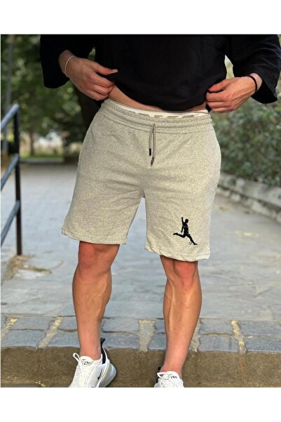 Le Vion Erkek 2 İplik Baskılı Spor Fit Şort