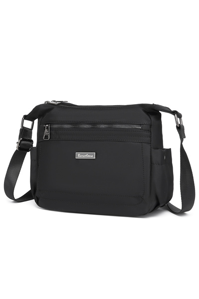 BARCELONA 21K Su Geçirmez, Çok cepli, Hafif, Kadın Omuz ve Çapraz Çanta BRC2141 Siyah