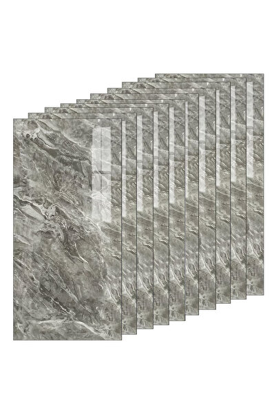 Teno Set 10x Tapet Marmura Premium 3D Teno®, suprafata acoperire 1.8 mp, 30x60 cm, gri