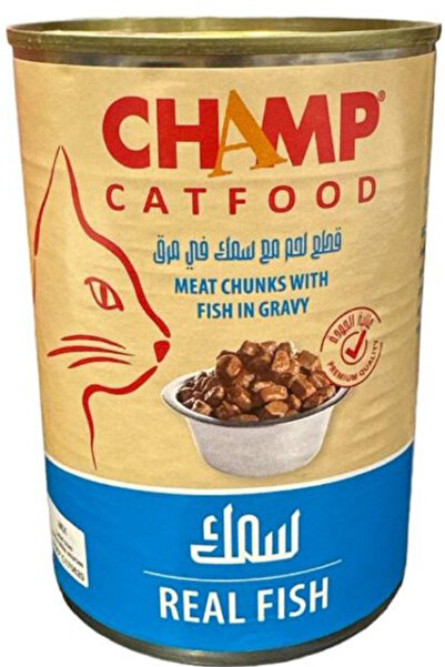 CHAMP Champ Wet Cat Food Meat Chunks with Fish in Gravy - 415g