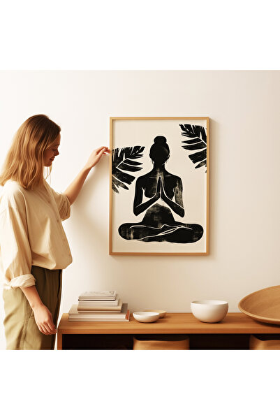 ARTHOUSECOLLECTIVE Poster de meditație yoga - 6 - Artă minimalistă de meditație - Poster fără cadru în dimensiuni de pictură