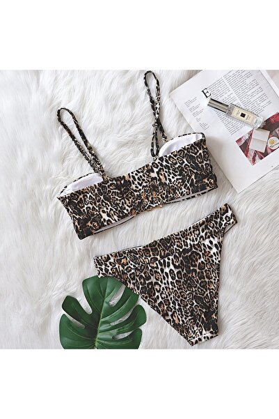 Plaja biz Costume de baie dama, sutien cu pernite de burete detasabil, slip cu talie inalta Euforia AnimaPrint