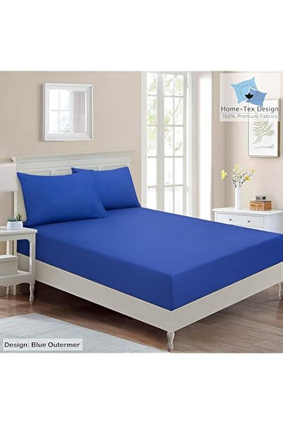 Generic طقم ملاءات سرير فاخرة من القطن طويل التيلة من Home-Tex Design باللون ...