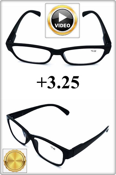 TAN EXPRESS +3.25 Unisex Book Reading Glasses & Computer Glasses & Near Glasses 1 Piece (Product with Video)