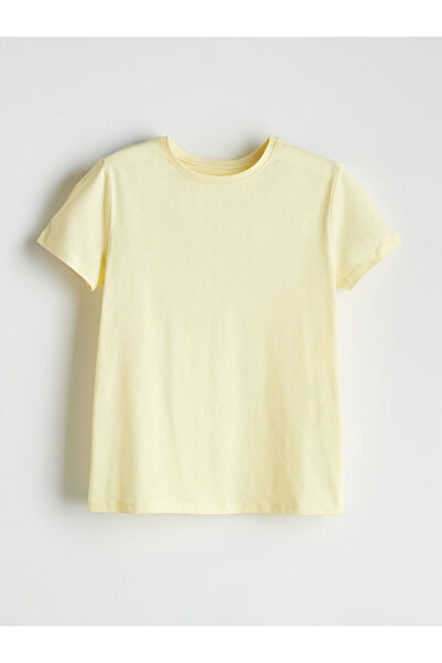 LC Waikiki Rmz Gi̇yi̇m Farkiyla Zero Roba Collar Plain Combed Cotton Girls' T...