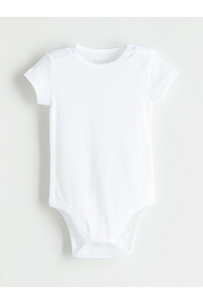 LC Waikiki Ecru Basic Baby Boy Snap Fastener Bodysuit 3-Pack