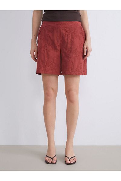 LC Waikiki Quality Parts from Celebi Store |   Mercan Women's Shorts with Elastic Waist and Embroidery