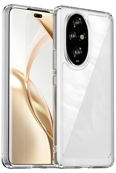 Q Aksesuar Honor 200 Pro Uyumlu Renksiz Silikon Şeffaf Telefon Kılıfı