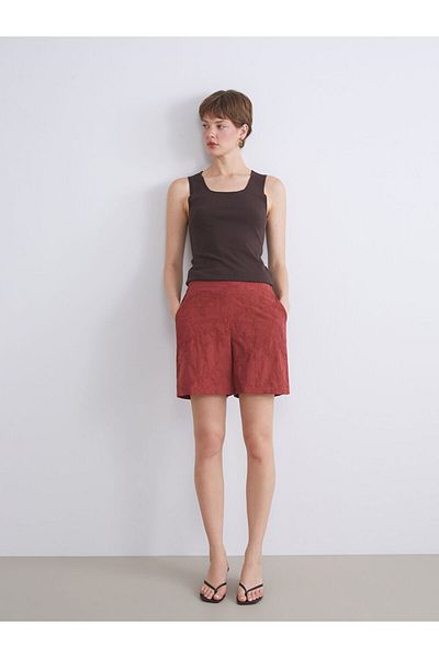 LC Waikiki Quality Parts from Celebi Store |   Mercan Women's Shorts with Elastic Waist and Embroidery