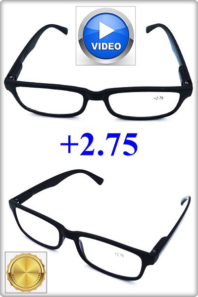 TAN EXPRESS Unisex Book Reading Glasses & Computer Glasses & Near Glasses & (+2.75) 1 Piece (Product with Video)