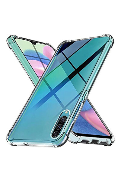 Q Aksesuar Samsung Galaxy A50 Uyumlu Renksiz Silikon Şeffaf Telefon Kılıfı