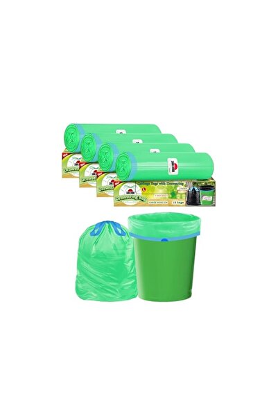 Generic Shalimar 60 Pcs - 12 Gallon Drawstring Garbage Bags, Lavender Fragrance – Leak-Proof Dustbin/Trash/