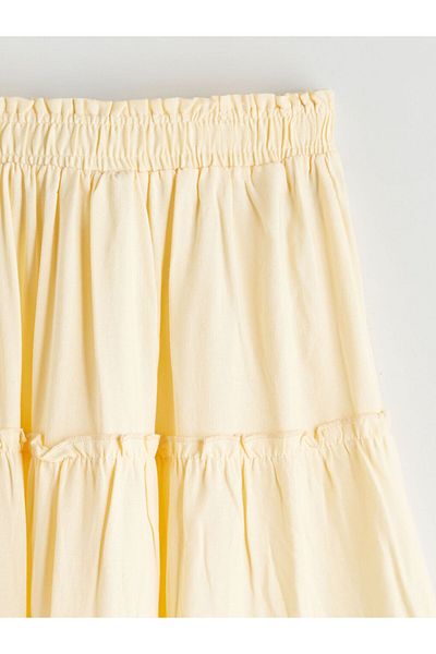 LC Waikiki Quality Parts from Celebi Store |   Sari Beli Elastic Folded Girl's Skirt