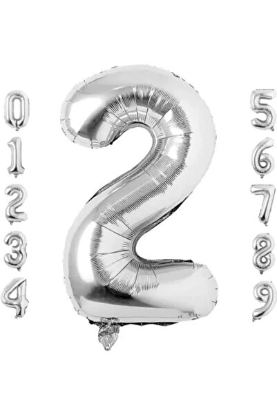 Işıltı Balon Dükkanı 1 Year Old Silver Foil Balloon 34 Inches (76-82 cm)
