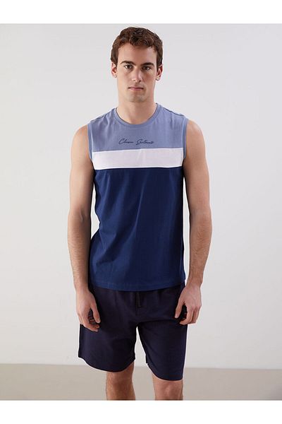 LC Waikiki Quality Parts from Celebi Store |   Green Crew Neck Color Block Men's Sleeveless T-Shirt