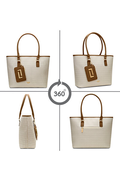 Lavie Luxe Women's Mono Sherryl25 Pro Laptop Handbag (Offwhite)