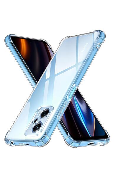SHOWLIGHT Poco X4 GT Uyumlu Renksiz Silikon Şeffaf Telefon Kılıfı Kapak